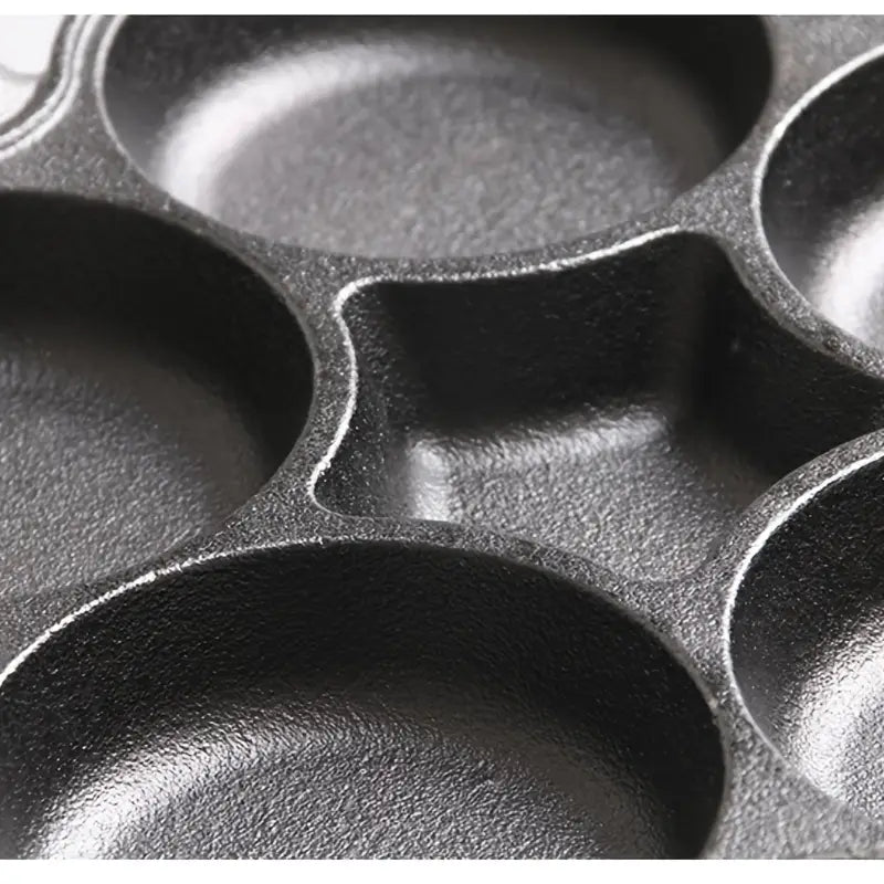 6-Hole Nonstick Cast Iron Breakfast Frying Pan