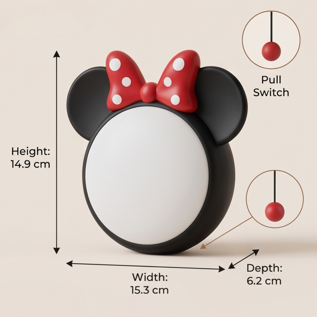 Cute Mickey Silicone Tap Control LED Night Light