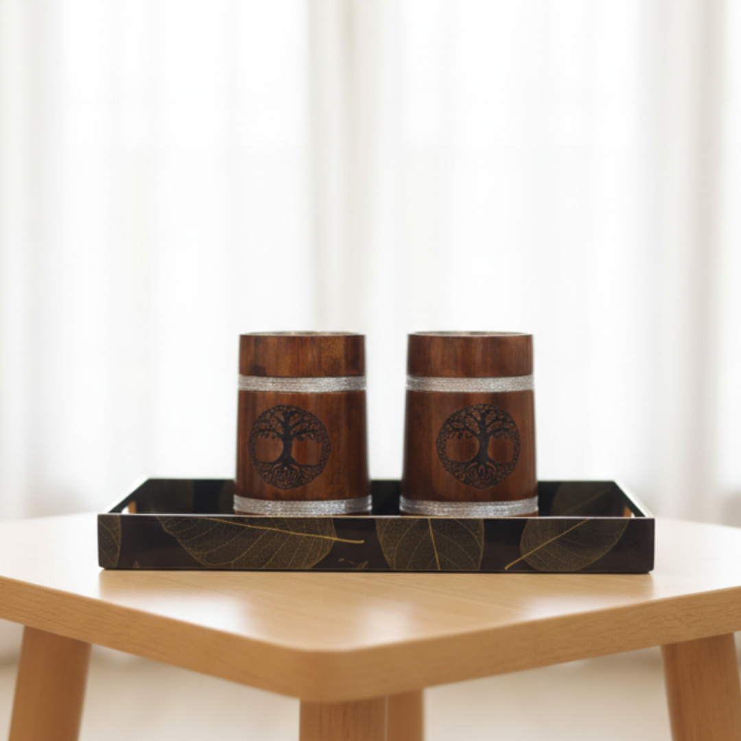 Multipurpose Classic Handcrafted Durable Finish Wood Beer Mug