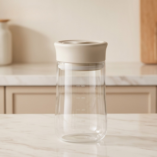 Airtight Borosilicate Glass Storage Jar With Twist Lock Seal