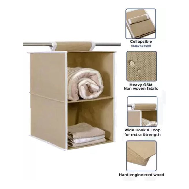 2-Shelf Closet Cloth Organizer - Home Essentials Store Retail