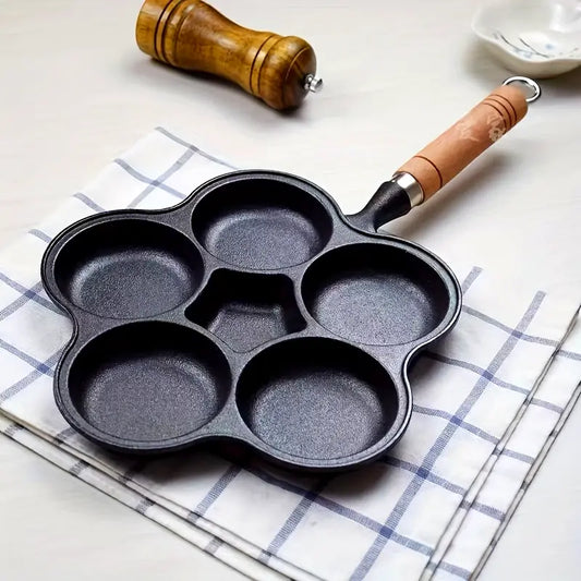 6-Hole Nonstick Cast Iron Breakfast Frying Pan