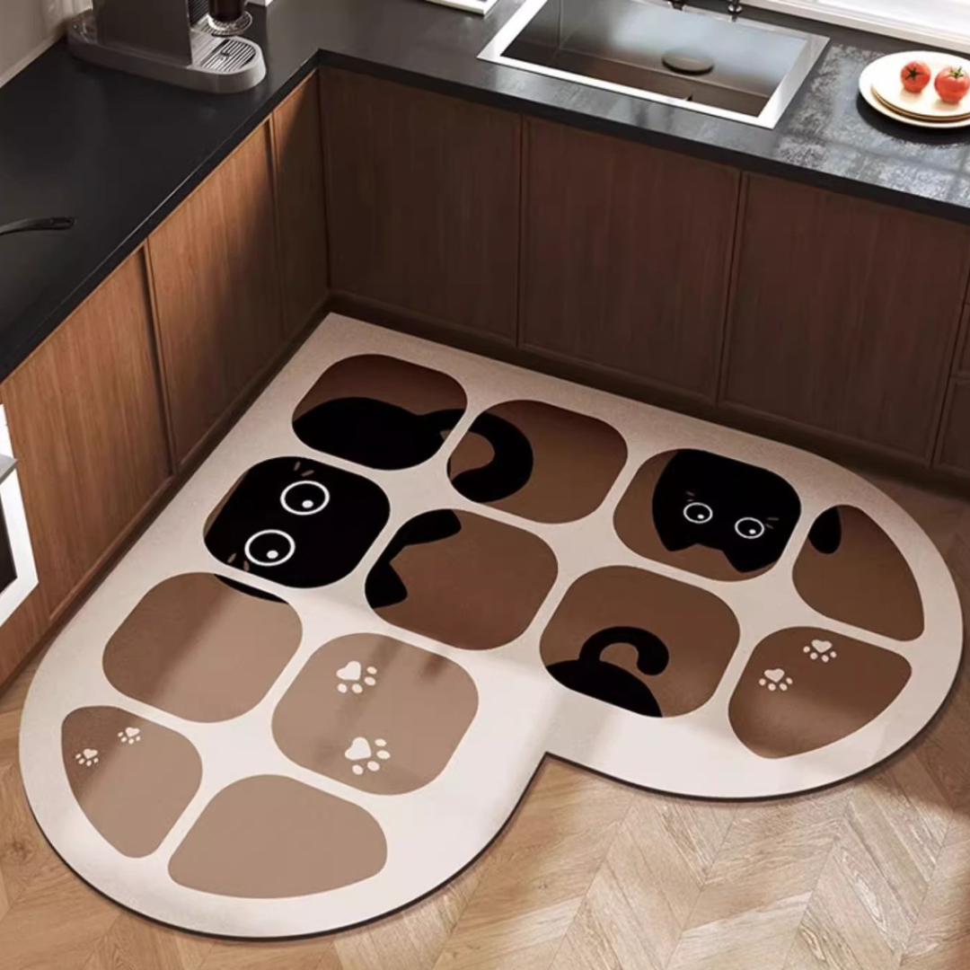 Non-Slip Rubber Base Ultra-Absorbent Suede Kitchen Mat