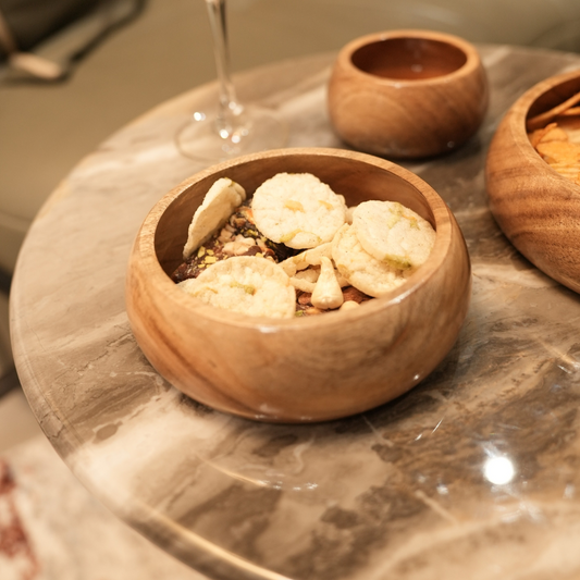 Premium Quality Beautiful Design Akasia Wooden Bowls for Modern Kitchen Storage Use