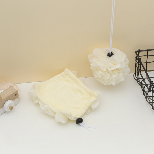 Soft-Touch Dual-Sided Bath Ball with Hanging Loop