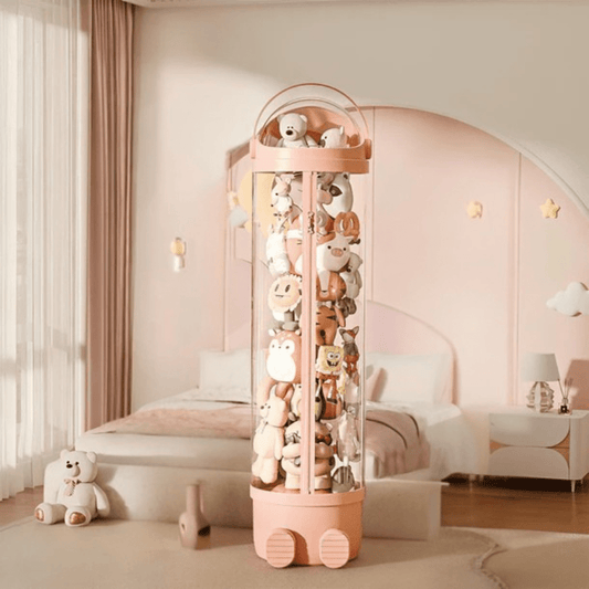 Astronaut Doll Kid’s Toy Storage Bucket with Sliding Lid