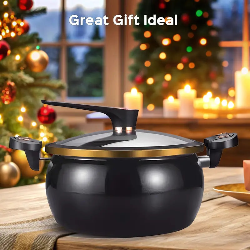 Premium Cast Iron Non-Stick Cooking Pot with Lid