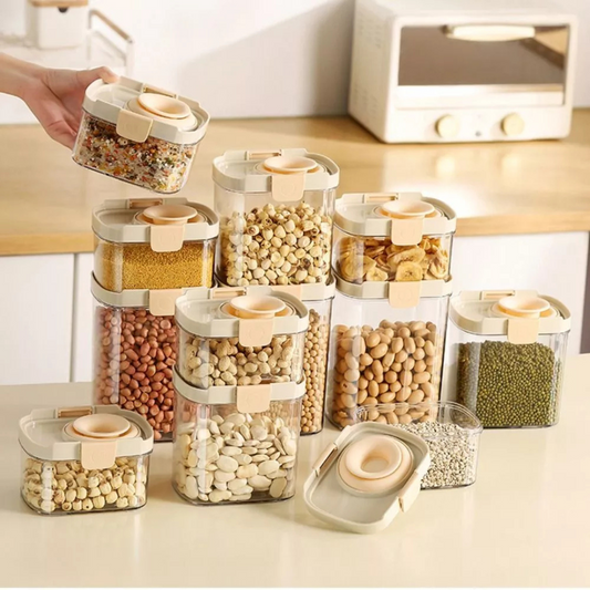 Premium Airtight Kitchen Storage Jars with Durable Sealed Lid