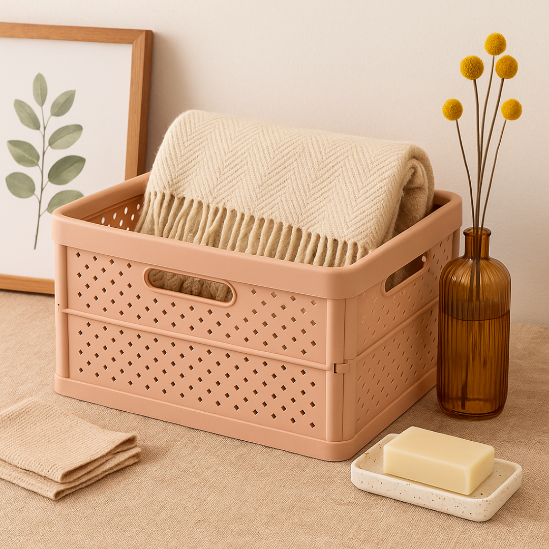 Compact Foldable Space Saving Multipurpose Storage Organizer - 32L Capacity