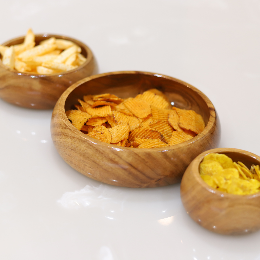 Premium Quality Beautiful Design Akasia Wooden Bowls for Modern Kitchen Storage Use