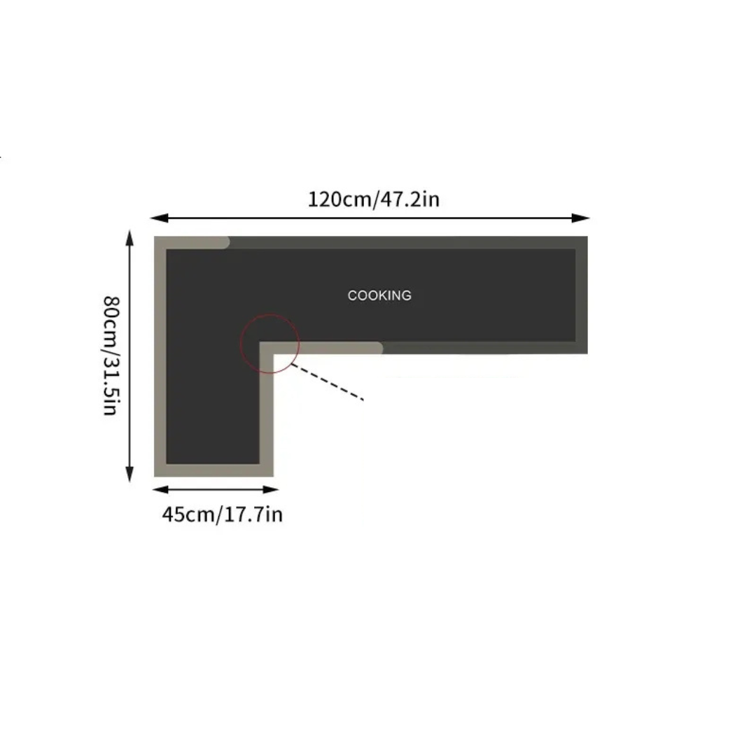 Anti-Slip Design L-Shaped Water Absorbing Mat