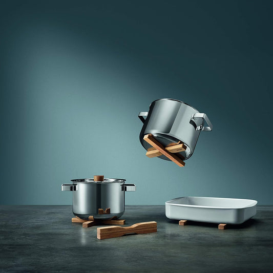 Magnetic Silicone Wooden Trivet Stand Modern Heat Resistant Design