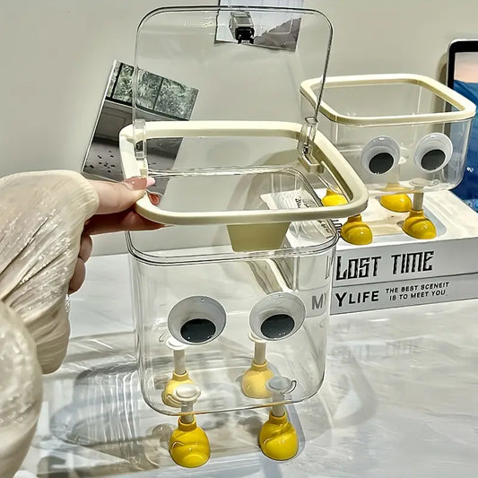 Transparent Trash Can with Stylish Look and Firm Legs