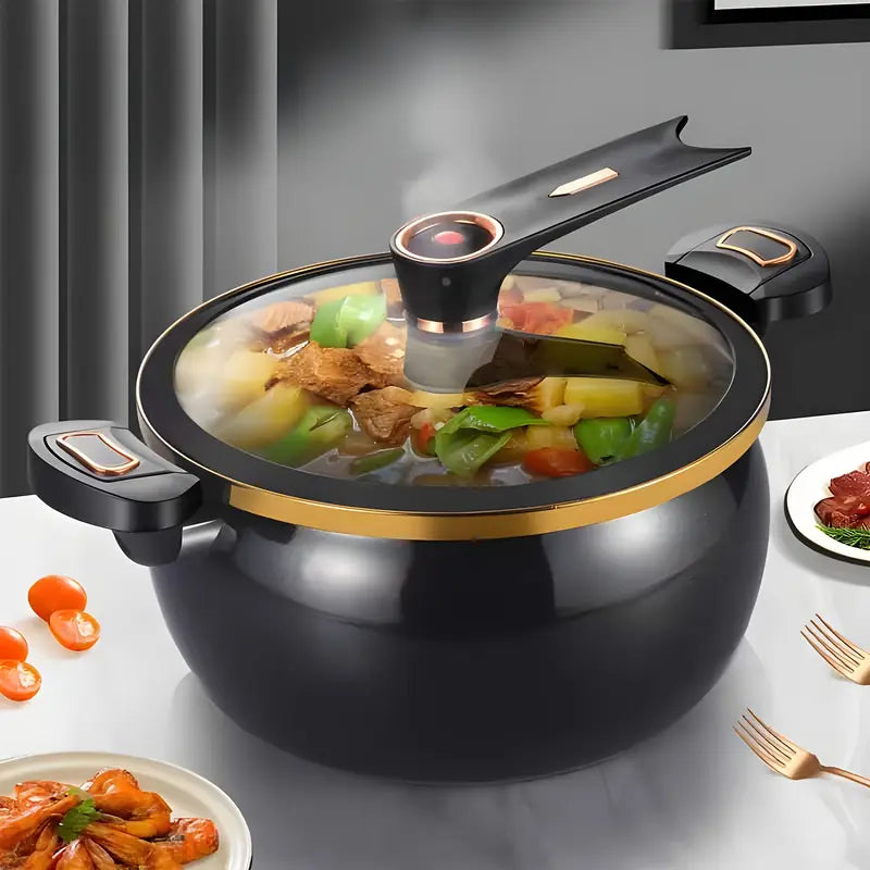 Premium Cast Iron Non-Stick Cooking Pot with Lid