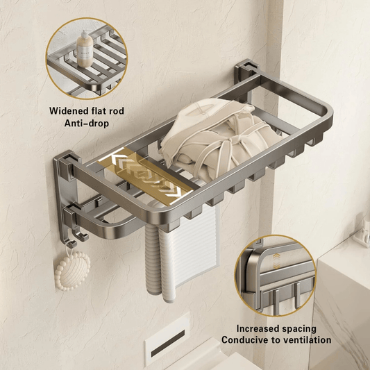 Rust-Resistant Suction Towel Hook and Storage Organizer