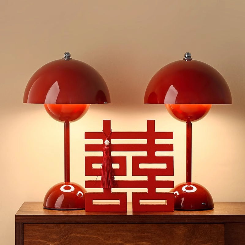 Modern Cordless LED Flower Bud Table Lamp with Touch Control
