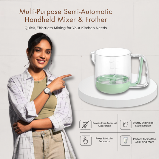 Multi-Purpose Semi-Automatic Handheld Mixer & Frother