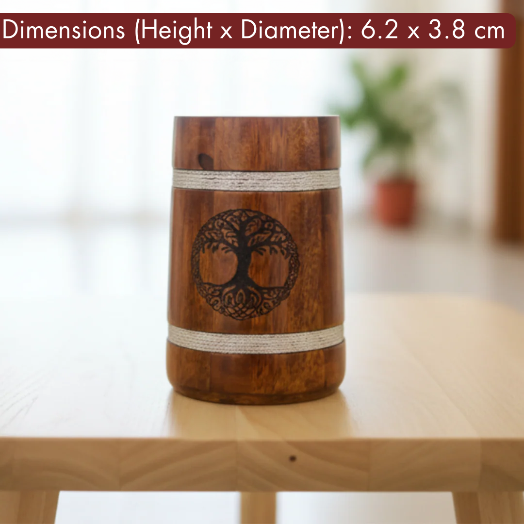 Multipurpose Classic Handcrafted Durable Finish Wood Beer Mug