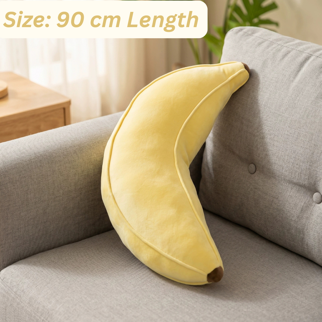 Soft Banana Plush Fabric Cushion
