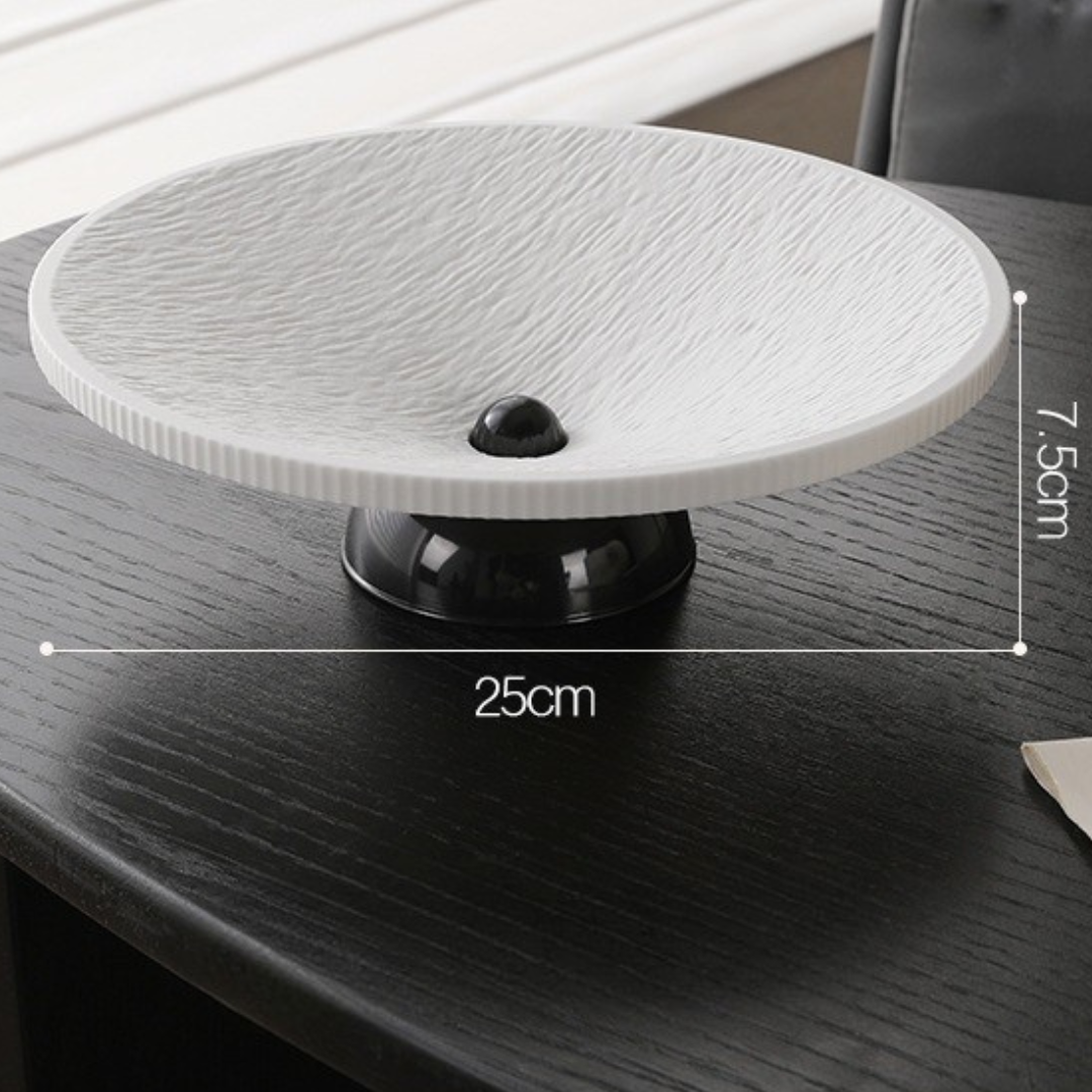 Modern Pedestal Fruit Plate with Drainage System