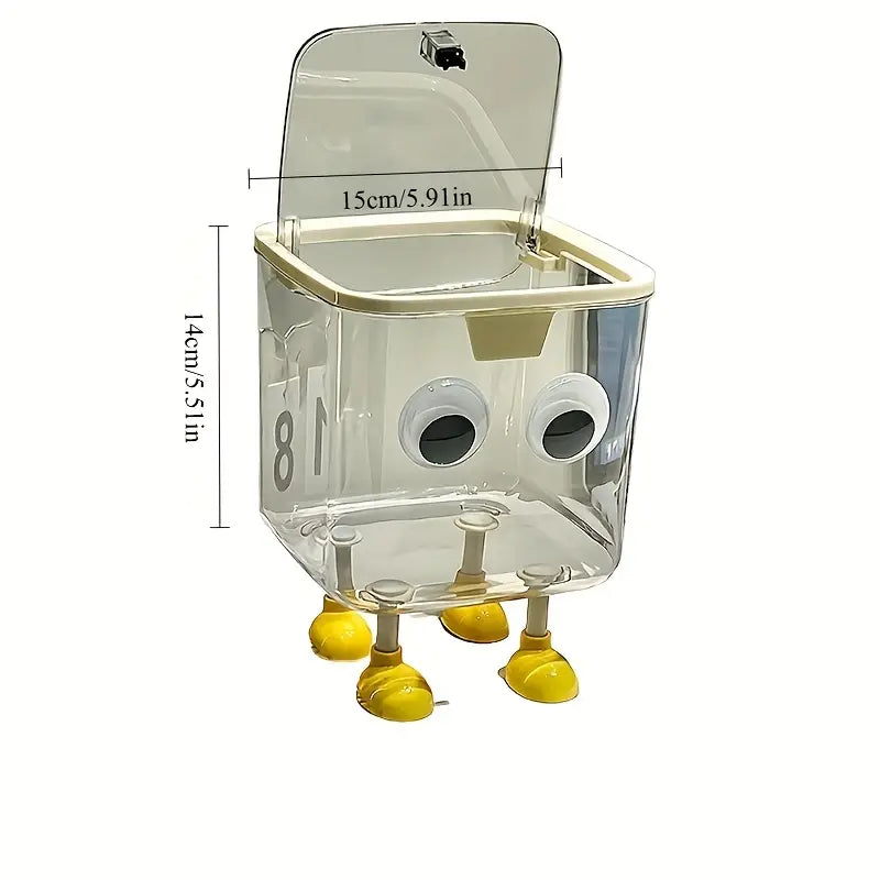 Transparent Trash Can with Stylish Look and Firm Legs