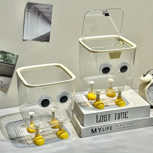 Transparent Trash Can with Stylish Look and Firm Legs