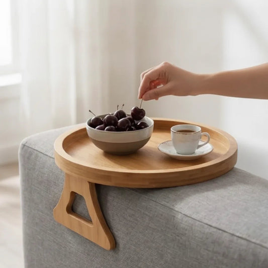 Bamboo Wood Sofa Arm Tray