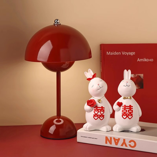 Modern Cordless LED Flower Bud Table Lamp with Touch Control