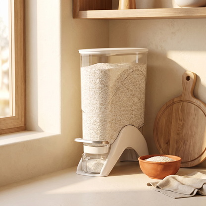 Slim Corner Airtight Grain Storage Dispenser