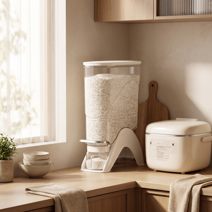 Slim Corner Airtight Grain Storage Dispenser