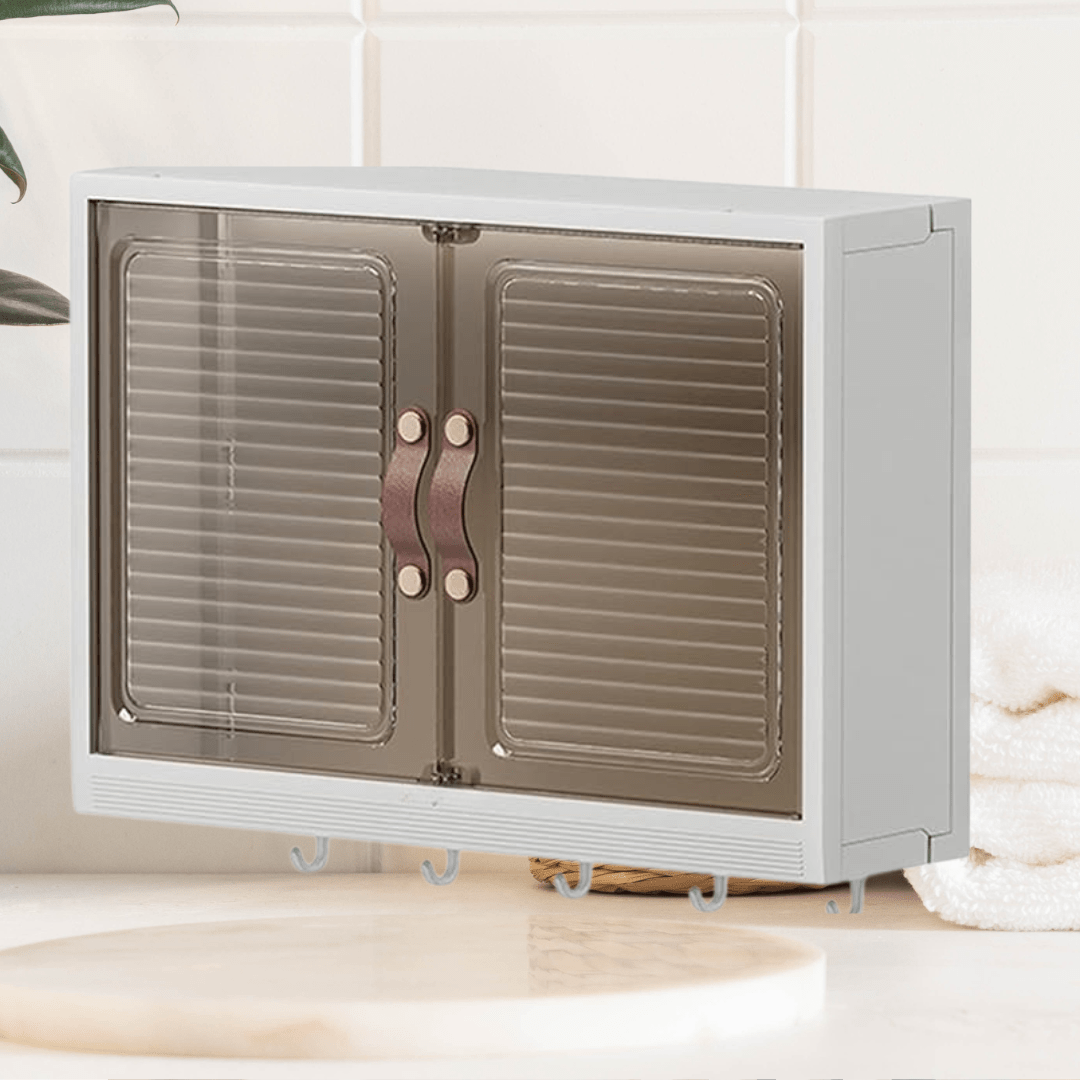 Modern Wall-Mounted Bathroom Storage Cabinet with Adjustable Shelves