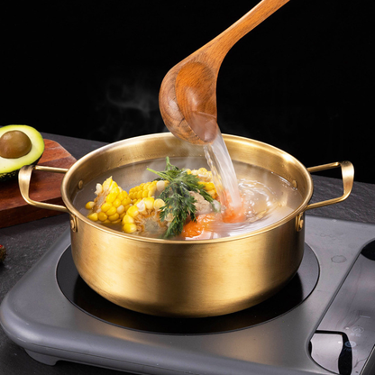 Stainless Steel Korean Ramen Cooking Pot with Lid