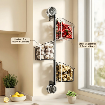 360° Rotating Suction Cup Storage Basket