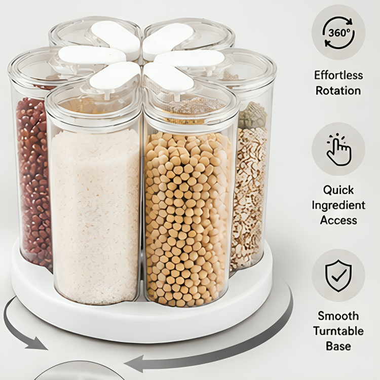 Multi Purpose Rotating Food Storage Container (Set of 6)