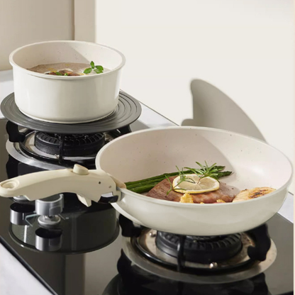 Multi Purpose Non Stick Cookware Set with Detachable Handle