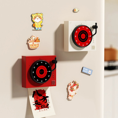 Magnetic Record Style Mechanical Kitchen Timer