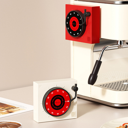 Magnetic Record Style Mechanical Kitchen Timer
