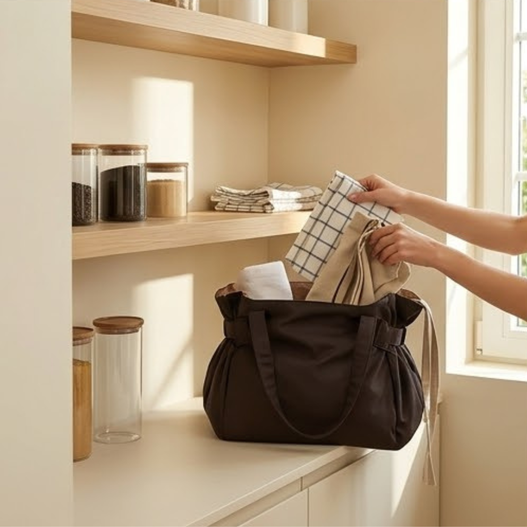 2 in 1 Foldable Round Mat Drawstring Tote Bag