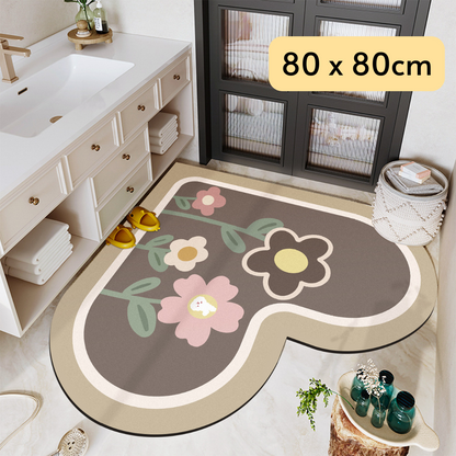 Non-Slip Rubber Base Ultra-Absorbent Suede Kitchen Mat
