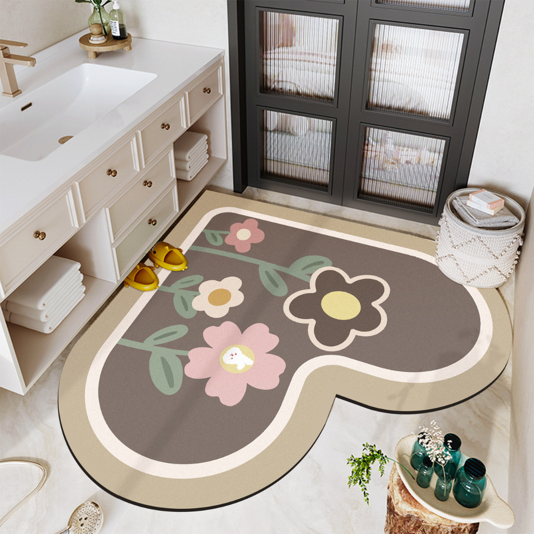 Non-Slip Rubber Base Ultra-Absorbent Suede Kitchen Mat