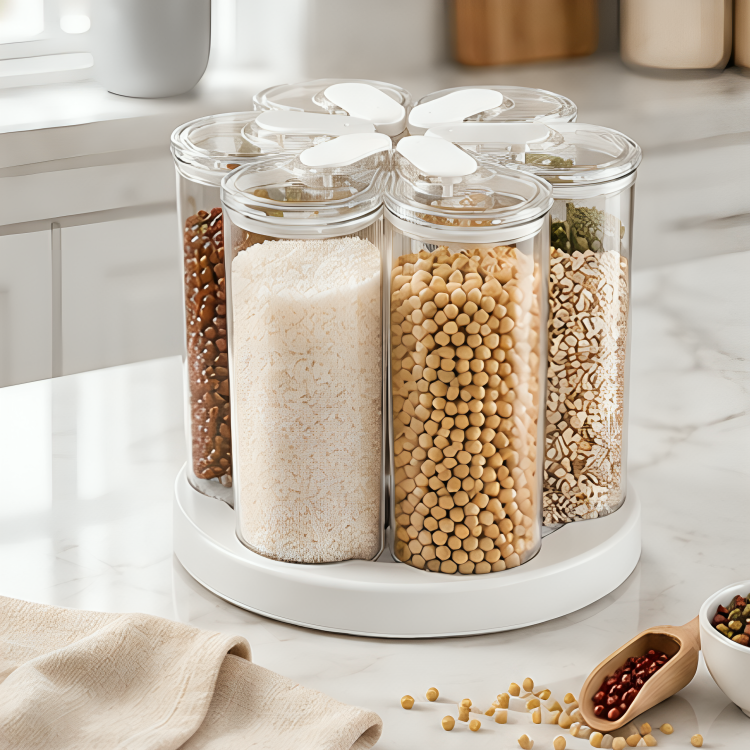 Multi Purpose Rotating Food Storage Container (Set of 6)