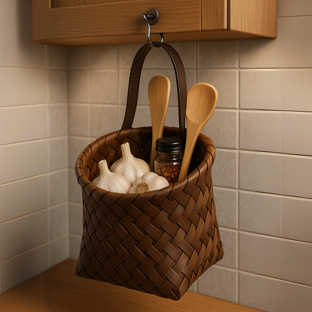 Multi-Purpose Rustic Woven Wall Hanging Storage Basket