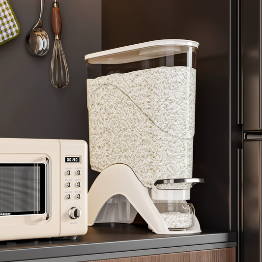Slim Corner Easy Push Button Airtight Grain Storage Dispenser