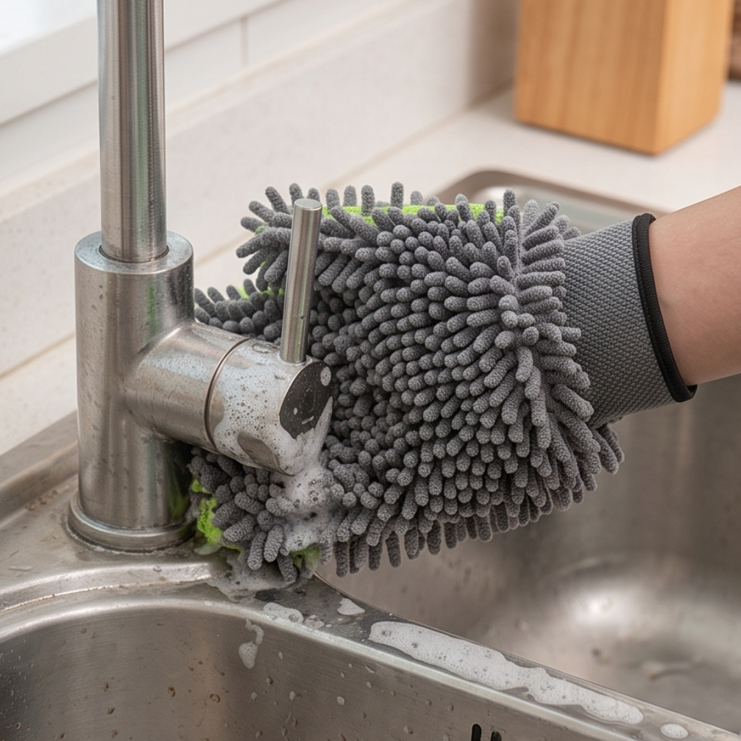 Multiuse Double Sided Chenille Cleaning Gloves
