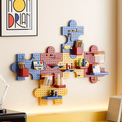 Wall Organizer Modular Puzzle Pegboard (Set of 3)