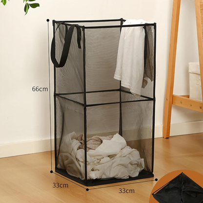 Foldable Mesh Laundry Basket with Handles