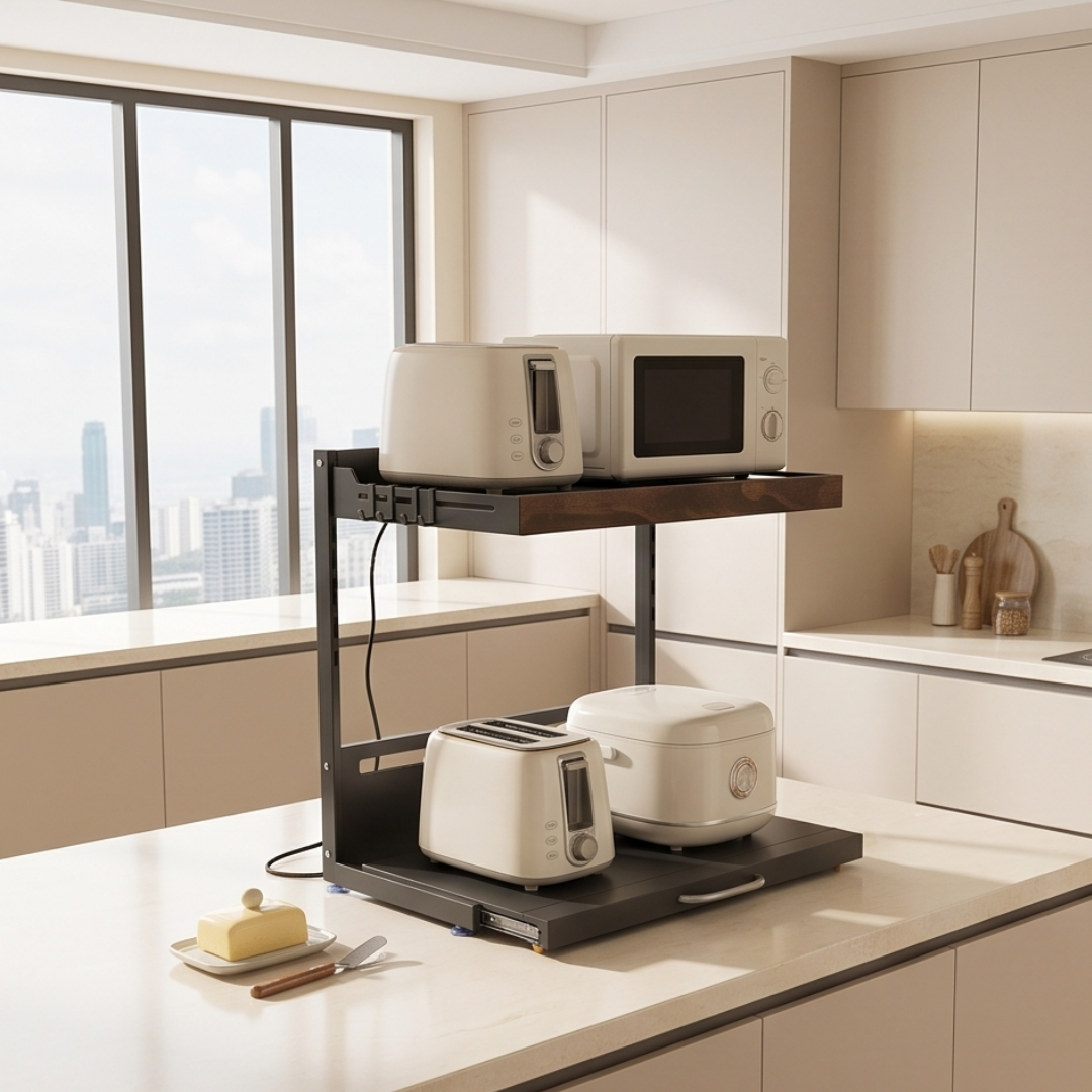 Expandable Kitchen Countertop Appliance Organizer
