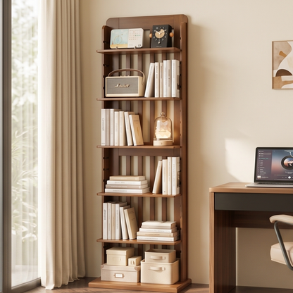 Open Shelves Adjustable Bamboo Storage Rack