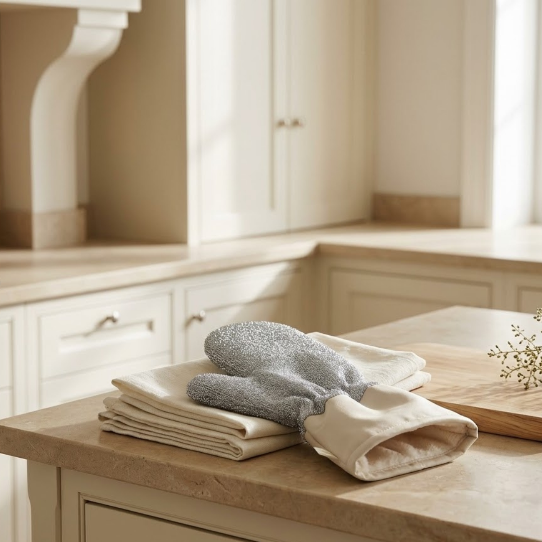 Extra Long Steel Wool Dishwashing Gloves
