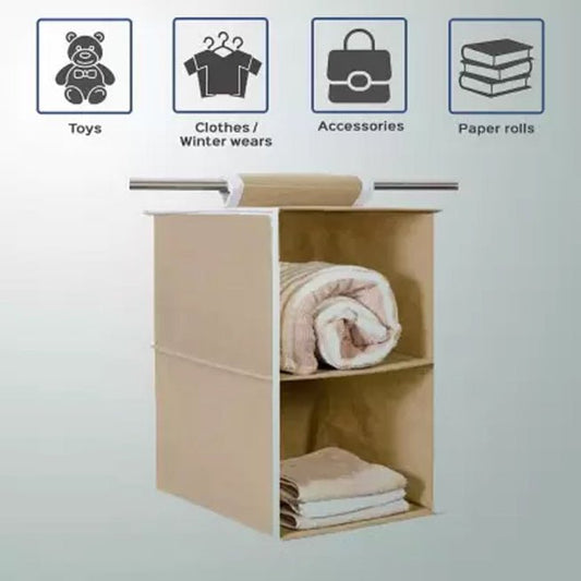 2-Shelf Closet Cloth Organizer - Home Essentials Store Retail